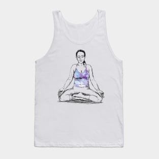 Ohm Meditation Image Tank Top